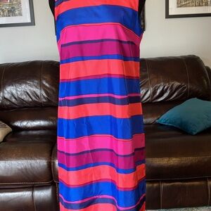 Striped Multicolor Sleeveless Dress